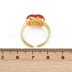 Латунные эмалевые манжеты для женщин RJEW-D326-01G