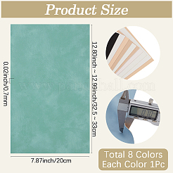 8 Stück 8 Farben mattierte PVC-Kunstlederstoffe&nbsp;DIY-CL0001-72