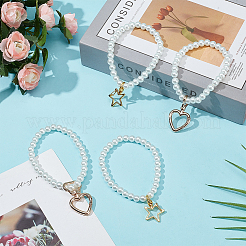 4шт 2 вида стеклянных жемчужных бусин подвеска украшение HJEW-GO00094