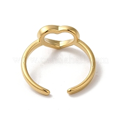 6 шт. набор из 6 колец-манжет из нержавеющей стали 304 в форме листа RJEW-P092-07G-M