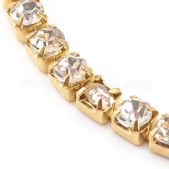 Laiton gourmettes strass strass&nbsp;BJEW-JB06002