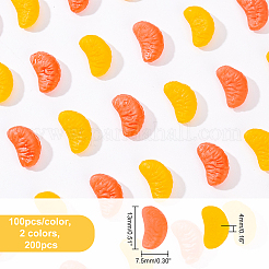 200 pieza de segmentos de PVC naranja de 2 colores&nbsp;DJEW-OC0001-22