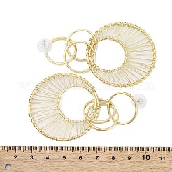 Серьги-гвоздики из сплава и железа EJEW-M075-06G