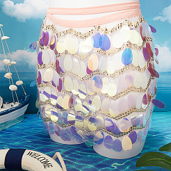 Поясной ремень из сплава в виде каплевидной формы AJEW-WH20008-13B