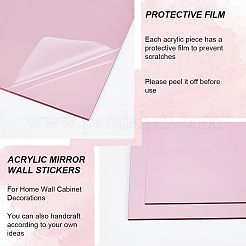 Feuilles acryliques miroir carrées&nbsp;DIY-WH0170-37