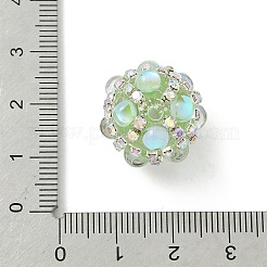 Сверкающие акриловые инкрустированные круглые бусины&nbsp;CLAY-NH0003-03S-05