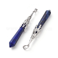 Natürliche Lapislazuli große spitze Anhänger&nbsp;G-G797-05P-05