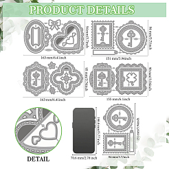 Углеродистая сталь разрезает трафареты DIY-WH0309-2776