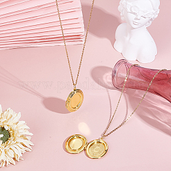 Наборы для самостоятельного изготовления латунных овальных подвесок-медальонов&nbsp;NJEW-HY0001-05