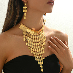 Роскошный геометрический прямоугольный овальный комплект украшений с кисточками для женской вечеринки или свадьбы&nbsp;WF2314