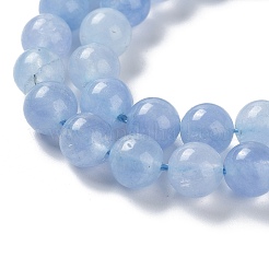 Billes de jade naturelles de teint en malaisades teintes&nbsp;X-G-G021-02B-07