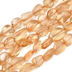 Природный цитрин бисер нитей G-C257-01