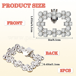 2шт украшения для обуви из сплава со стразами&nbsp;FIND-CP0002-33A