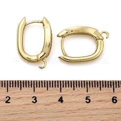 Фурнитура для сережек-колец с конским глазом и микропаве из латуни и кубическими циркониями KK-C134-25G