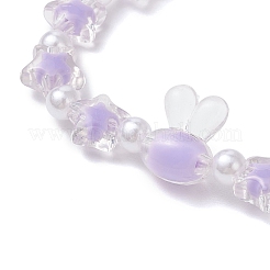 6шт 6 цвета прозрачные акриловые бусины стрейч для женщин BJEW-JB11736