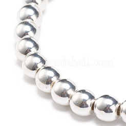Bracciale elasticizzato con perline tonde in ematite sintetica&nbsp;BJEW-JB08582-02