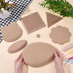 6個 6スタイル MDF 木製ボード  セラミック粘土乾燥ボード  セラミック作成ツール  混合形状  ミックスカラー  149x70x15mm  1個/スタイル&nbsp;DIY-OC0016-35