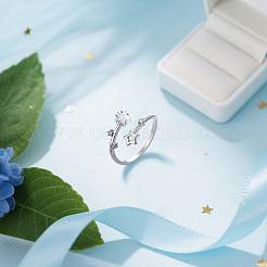 4 шт. 2-цветные кольца-манжеты из сплава с микропаве из прозрачного кубического циркония для женщин&nbsp;RJEW-GO0001-10