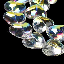 Стеклянные бусины с гальваническим покрытием &nbsp;X-EGLA-B008-01A-AB02