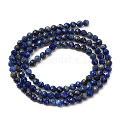 Нитки бусины из натурального ляписа-лазури G-D320-A03-3mm