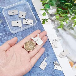 10 шт. 10 подвески из нержавеющей стали 201&nbsp;STAS-UN0036-64