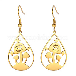 Серьги-подвески в форме капли с грибом из нержавеющей стали 304&nbsp;FS-WGFF5A8-02