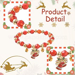 Браслеты из пластика и стеклянных бусин ccb&nbsp;BJEW-FS00029