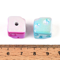 Непрозрачные акриловые бусины с УФ-покрытием&nbsp;OACR-N153-09