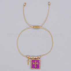 Armbänder im Bohème-Stil aus Glasperlen und Anhängern aus Edelstahl 304&nbsp;BY1855-2