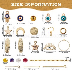 Kit para hacer aretes con forma de gota de mal de ojo diy&nbsp;DIY-SZ0006-98