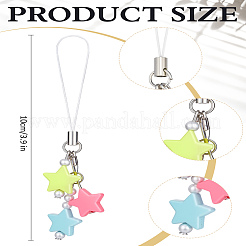 1pc résine avec alliage et cordon en nylon accessoires de décoration mobile&nbsp;HJEW-LP0002-12E