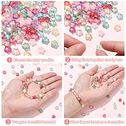 120шт 8 цвета окрашенные распылением стеклянные бусины&nbsp;GLAA-YW0003-62