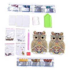 5d bricolage hibou motif animal diamant peinture crayon porte-gobelet ornements kits&nbsp;DIY-C020-03