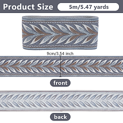 5 м полиэстеровая жаккардовая лента с листьями OCOR-OC0001-66A