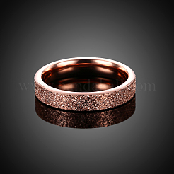 完璧なデザインの女性用ステンレススチールリング  ローズゴールド  usサイズ7（17.3mm）&nbsp;RJEW-BB15720-7RG