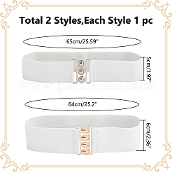 2 шт. 2 стиля полиэстеровых эластичных корсетных ремней AJEW-WR0002-19B