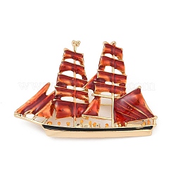 Эмалевые значки парусная лодка&nbsp;JEWB-D303-02G