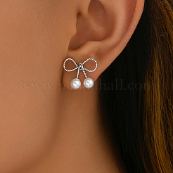 Элегантные серебряные серьги-гвоздики с жемчужинами-бабочками s925 для женщин. FM3729-2