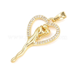 Ciondoli in ottone con micro pavé di zirconi&nbsp;KK-H273-46G-03