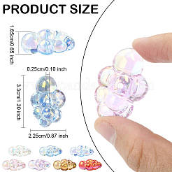 10 шт. Прозрачные акриловые бусины&nbsp;PACR-YW0001-38