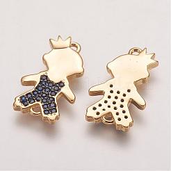 Мальчик латунь микро проложить класс Aaa кубического циркония соединения ZIRC-O022-18G-NR