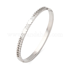 Женские браслеты-шарниры из нержавеющей стали 304 с микропаве из кубических цирконий BJEW-Z146-03P