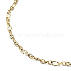 Ионное покрытие(ip) 316 хирургическая нержавеющая сталь Фигаро браслеты цепи для женщин BJEW-D023-03G