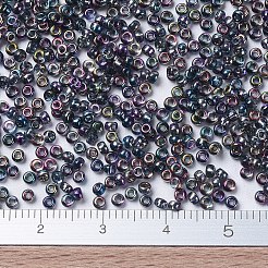 MIYUKIラウンドロカイユビーズ  日本製シードビーズ  11/0  （rr4572)マジックブルー  11/0  2x1.3mm  穴：0.8mm  約1100PCS /ボトル  10 G /ボトル&nbsp;SEED-JP0008-RR4572