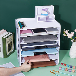 Настольные держатели для папок из ПВХ-пластика&nbsp;DIY-WH0061-002