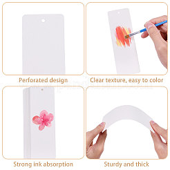 50 tarjeta rectangular de papel en blanco&nbsp;DIY-WH0591-322A