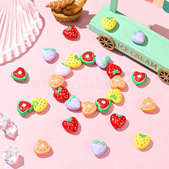 30 шт. 6 стиля непрозрачные акриловые бусины с принтом в виде сердца&nbsp;FIND-CJ0004-62