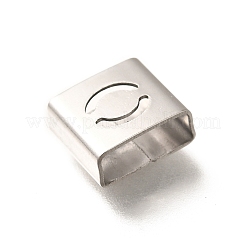 Charms scorrevoli quadrati in acciaio inossidabile 304 stile lettera&nbsp;STAS-L132-26O