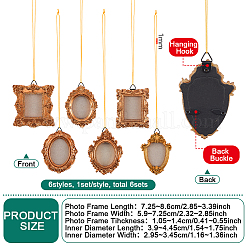 Mini-Hängefotorahmen aus Kunstharz&nbsp;AJEW-WH0410-344