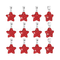 12 шт. подвески из полимерной глины со стразами RB-PH0001-56